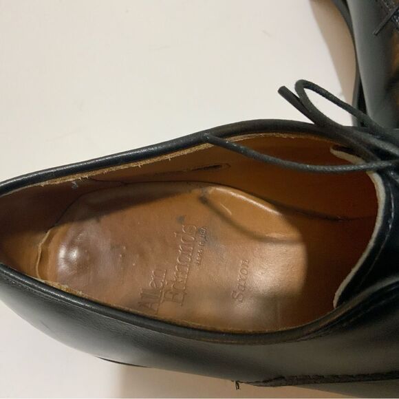 Allen Edmonds 2402 SAXON Bicycle Toe Black Oxford Dress Shoes Men’s Sz 9 C USA - Picture 4 of 16